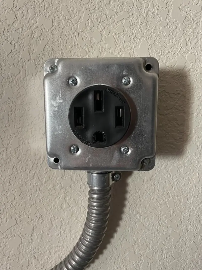 NEMA 14-50 outlet installed for Smart Home Electrical in St. Cloud